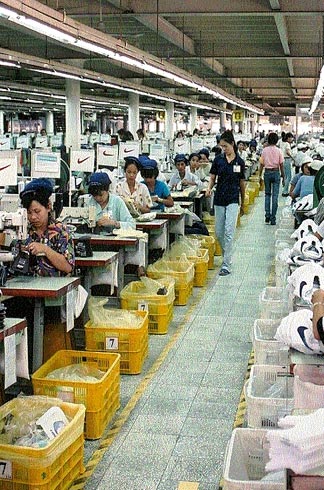 Footwear factory workers in Vietnam, 2000. Photo Credit: Linda Lim, Ph.D., University of Michigan
